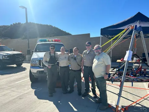 Rope rescue demo for the community